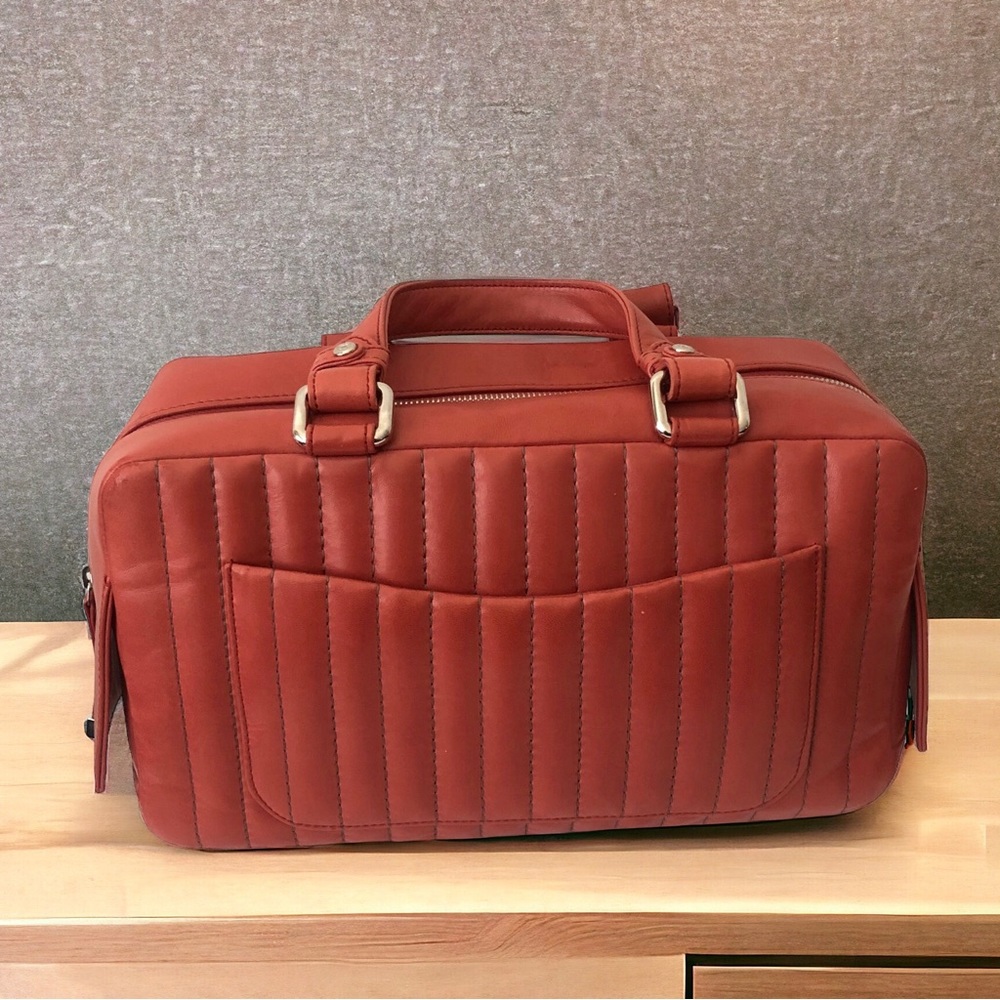 Coral Chanel Mademoiselle Boston Bag